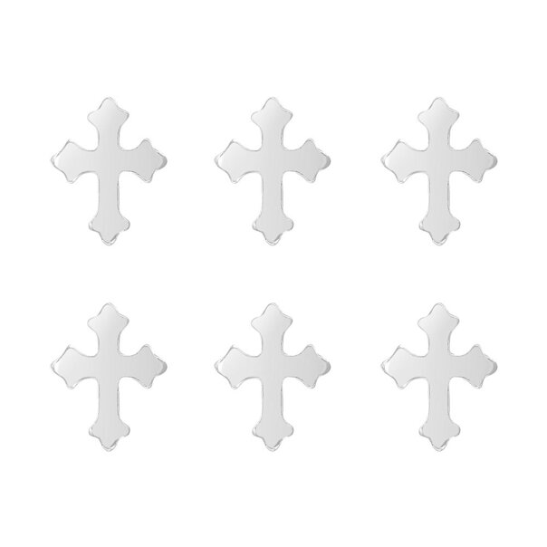 Blue Banana Sterling Silver Cross Nose Studs (6 Pack) | Blue Banana