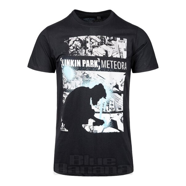Linkin Park  Offizieller Meteora-Tropf T-Shirt (Schwarz) | Blue Banana