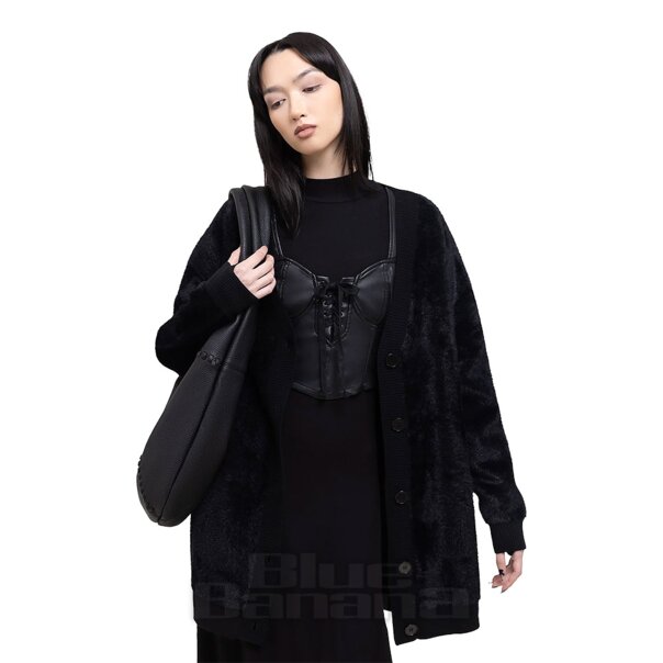 Killstar Nomad Longline Cardigan (Black) | Blue Banana