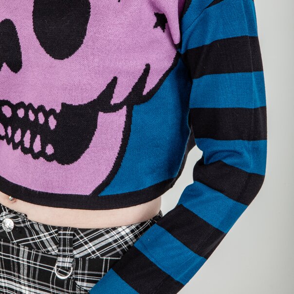 Banned Voidstar Crop Jumper (Purple) | Banned Alternative Clothing