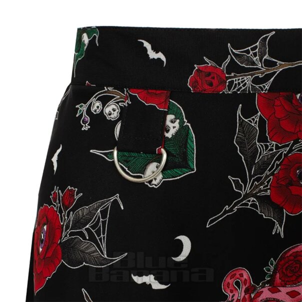 Hell Bunny Blooming Elle Skirt (Black) | Blue Banana