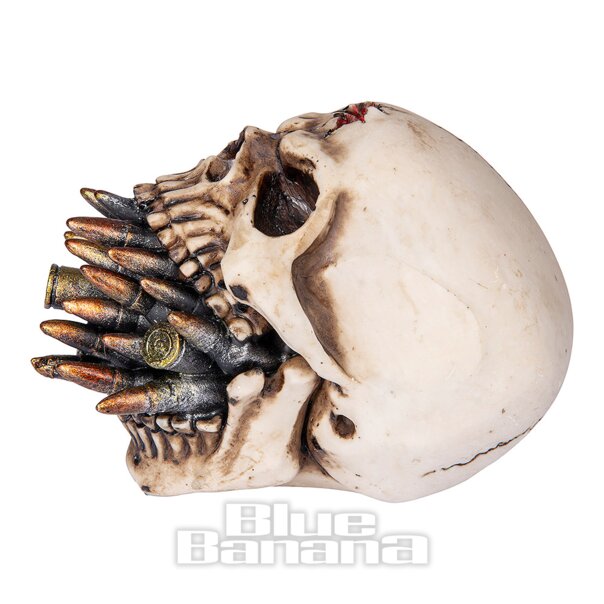 Nemesis Now Bite The Bullet Skull Ornament | Blue Banana