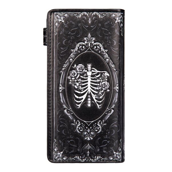 Nemesis Now Gothic Baroque Skull Embossed Purse (Black) | Blue Banana