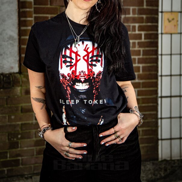 Official Sleep Token Aford-Maske T-Shirt (Schwarz) | Band-Merchandise DE