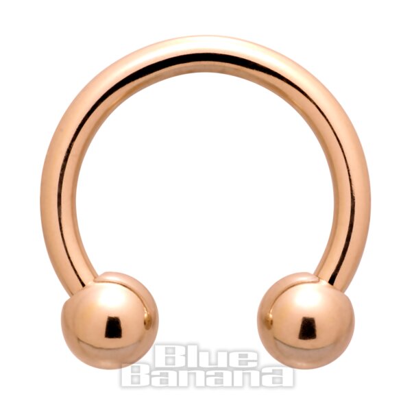 Barra circular Blue Banana Plasma Gold (Oro) | Joyería para piercings corporales