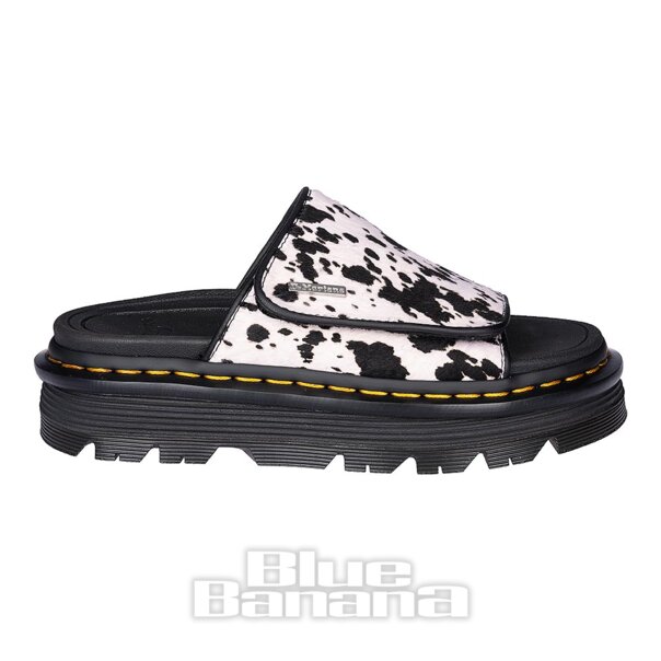 Sandalias Dr. Martens Zebzag Dalmatian Slider (Negro/Crema) | Sandalias Dr. Martens
