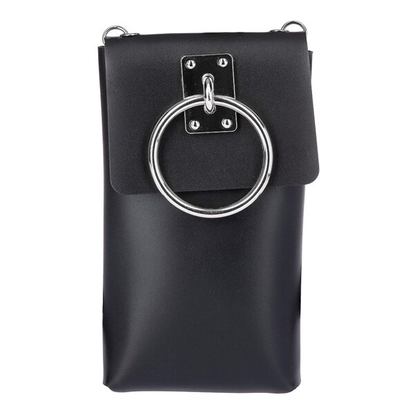 Blue Banana Faux Leather Ring Bag (Black) | Alternative Handbags