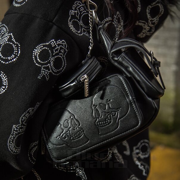 Banned Twin Terror Skull Handbag (Black) | Alternative Accessories