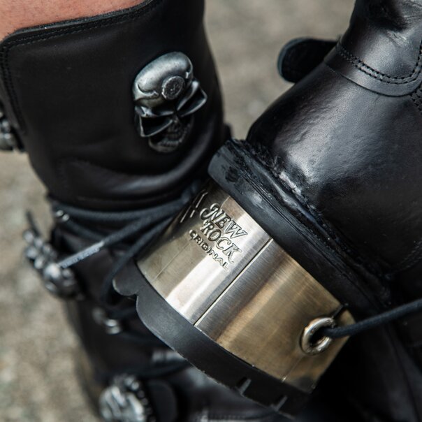 New Rock M.1044-S1 M8 Bottes À Talons (Noir)