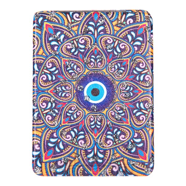 Specchio da trucco compatto pieghevole (Mandala Eye Orange) | Lenti a contatto colorate