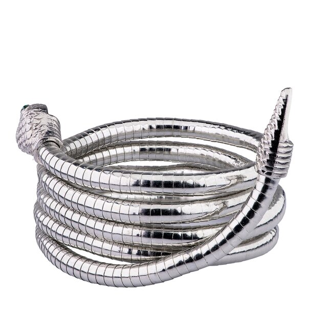 Armband mit Schlangenmotiv aus blauer Banane (Silber) | Alternative Accessoires