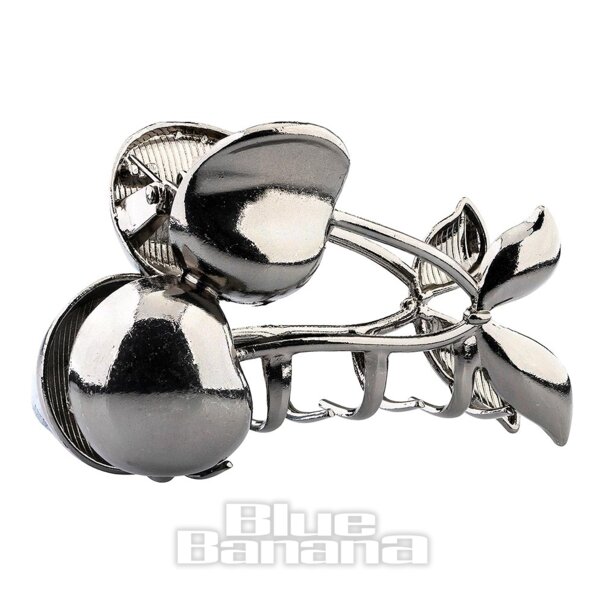 Blue Banana Cherry Hair Clip (Silver) | Alternative Accessories