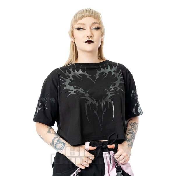 Chemical Black Ceil Crop Top (Black) | Alternative Clothing, Gothic Clothing