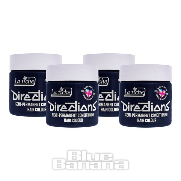 La Riche Directions Midnight Blue Semi-Permanent Colour Hair Dye 4 Pack
