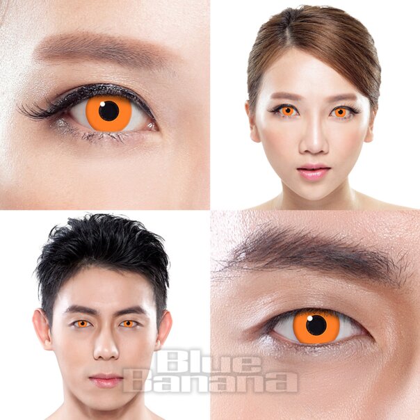 Orange UV I-Glow Coloured Contact Lenses (30 Day) | Coloured Contacts