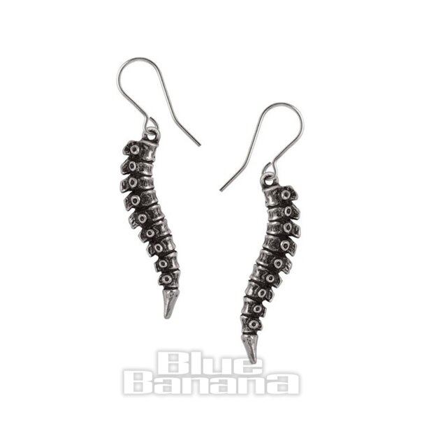 Alchemy Gothic Spine Earrings (Silver) | Alternative Fashion, Goth Clothing