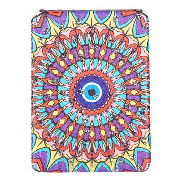 Specchio pieghevole compatto per il trucco (Mandala Eye Multi) | Lenti a contatto colorate