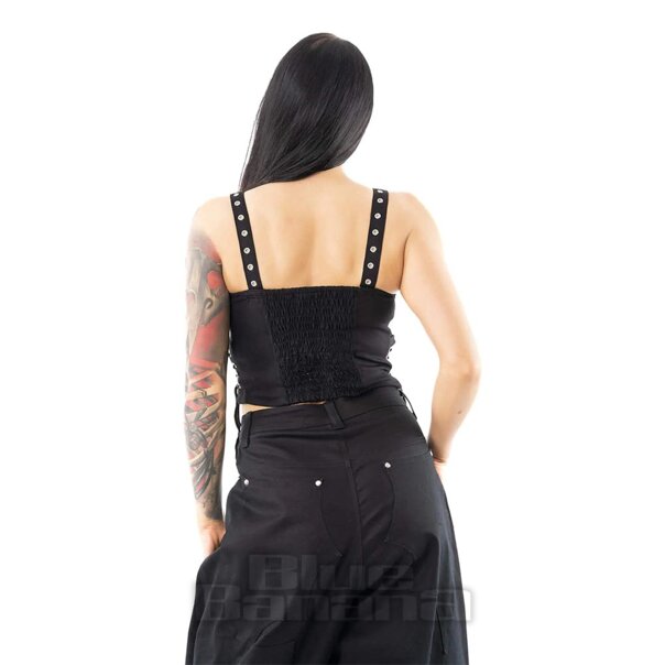 Heartless Kahlo Top Corto (Negro) | Blue Banana