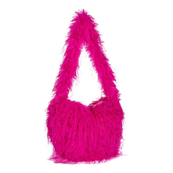 Blue Banana Long Fur Bag (Hot Pink) | Alternative Accessories