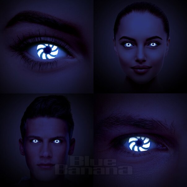Rosa optische UV I-Glow farbige Kontaktlinsen (30 Tage) | Coloured Contacts