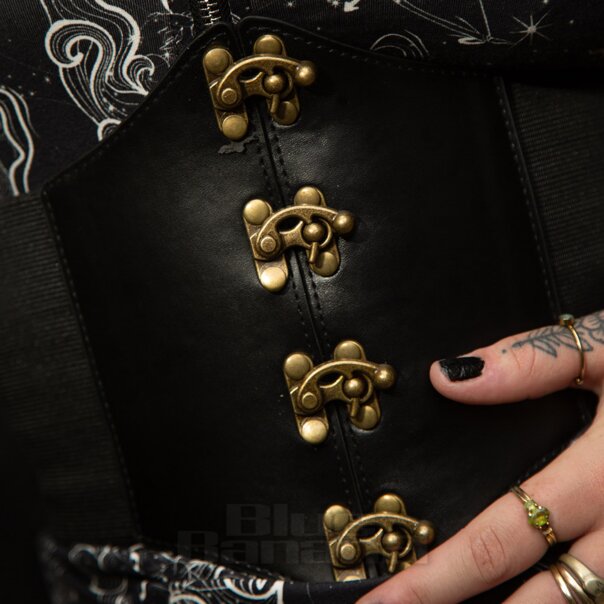 Ceinture large a fermoir torsade Blue Banana (noire) | Blue Banana