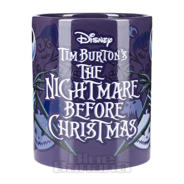 Official Nightmare Before Christmas Fuzzy Jack Skellington Becher (Lila/Schwarz) | Blue Banana