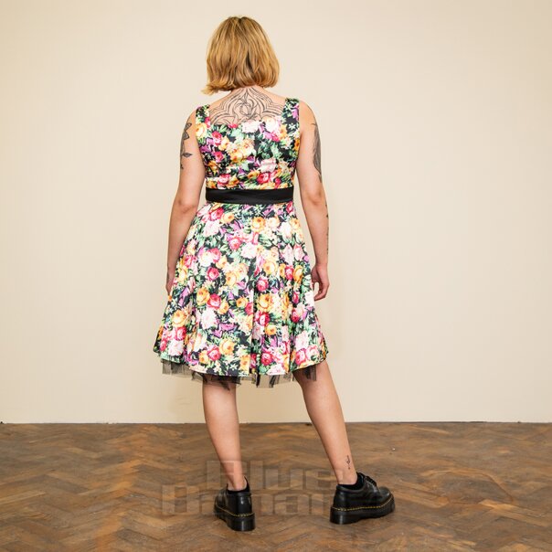 H&R London Night Bloom Dress (Multicolour) | Vintage Mini Dresses