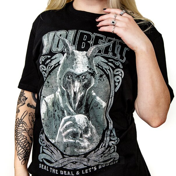 Volbeat Goat and Skull T Shirt (Black) | Blue Banana