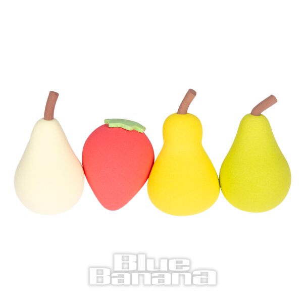 Spugne per il trucco Four Fruit (confezione da 4) | Lenti a contatto colorate