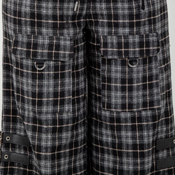 Banned Checkpoint Chaos Trousers (Black/Grey) | Banned Alternative Clothing