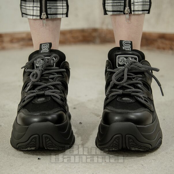 Buffalo Prowler One Vegan Trainer (Black) | Blue Banana Footwear