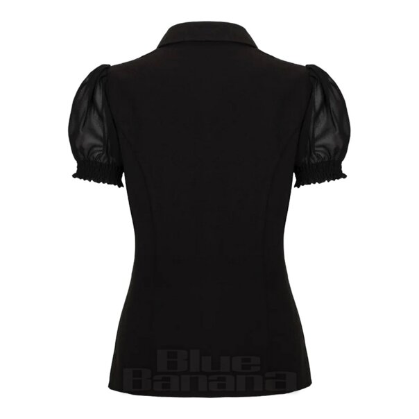 Blusa Danica de Hell Bunny (negra) | Blue Banana