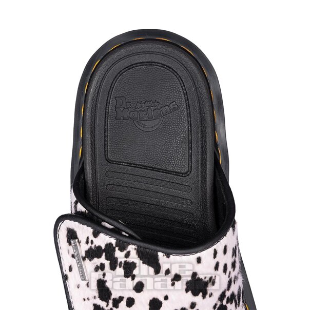 Dr Martens Zebzag Dalmatian Slider (Black/Cream) | Dr Martens Sandals