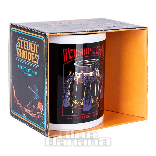 Steven Rhodes Café De Adoración Taza (Negro) | Blue Banana