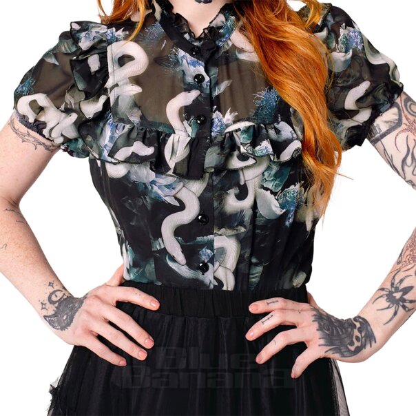 Hell Bunny Serpent Blouse (Multicolour) | Alternative Blouses
