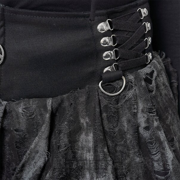 Heartless Nicandra Mini-Gonna (Nero/Grigio) | Blue Banana