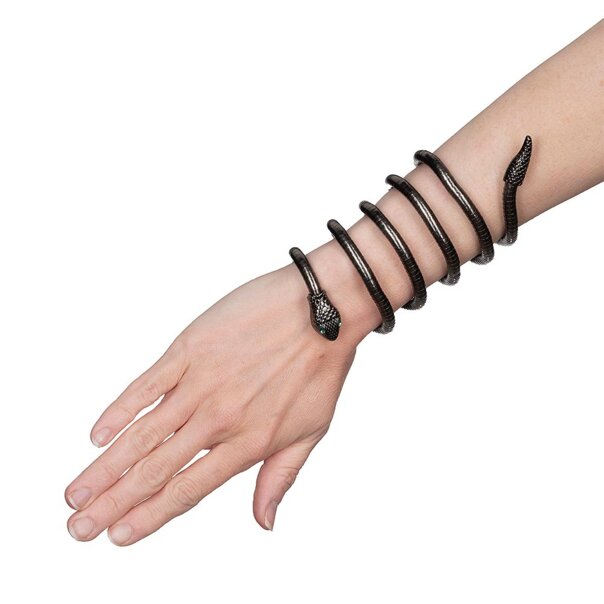 Armband mit Schlangenmotiv aus blauer Banane (Schwarz) | Alternative Accessoires