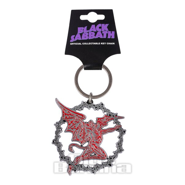 Official Black Sabbath Dämon Schlüsselanhänger (Silber/Rot) | Blue Banana