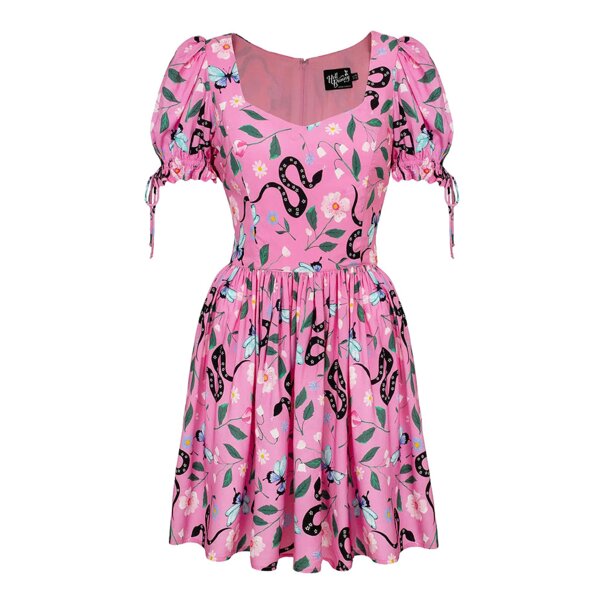 Hell Bunny Ma Boheme Mini Dress (Pink) | Gothic Summer Clothing