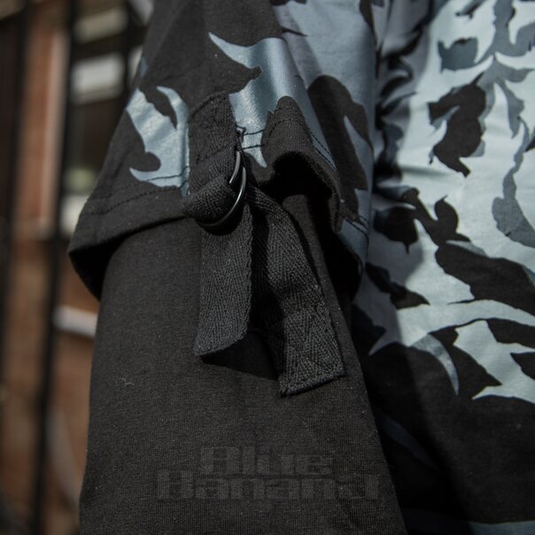 Heartless Akumu Top (Black/Grey) | Alternative Fashion, Goth Clothing