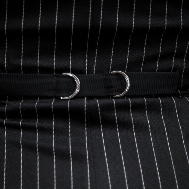 Abito a righe gessate Banned X Blue Banana (nero) | Mini abito gotico