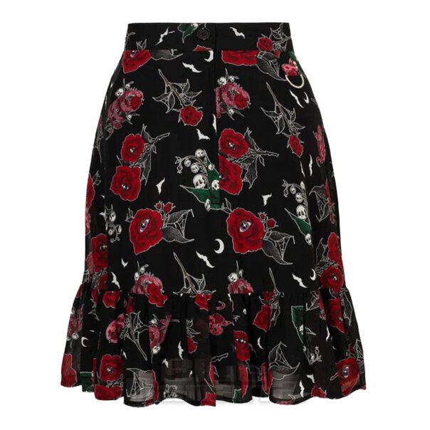 Hell Bunny Blooming Elle Skirt (Black) | Blue Banana