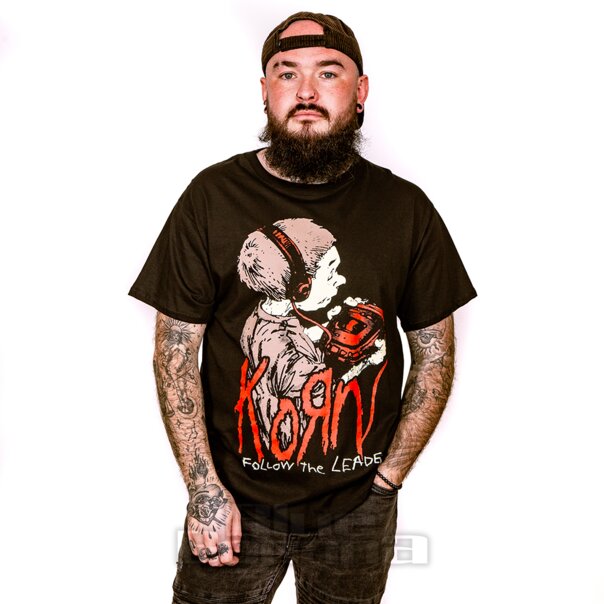 Korn Folgen Sie Den Anführer T-Shirt (Schwarz) | Blue Banana