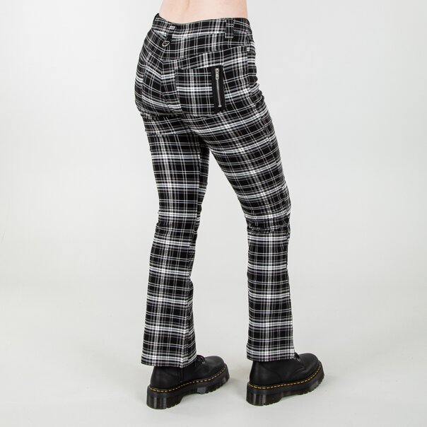 Banned Velarium Trousers (Black & White) | Banned Alternative Clothing