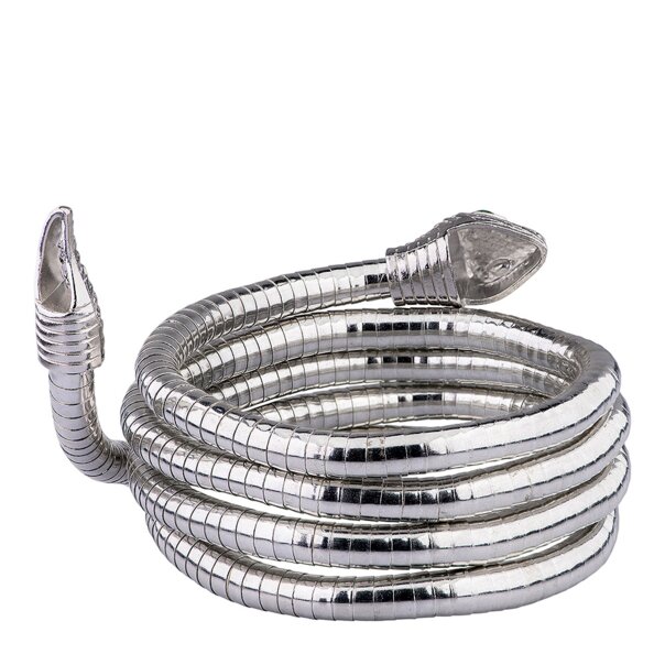 Armband mit Schlangenmotiv aus blauer Banane (Silber) | Alternative Accessoires