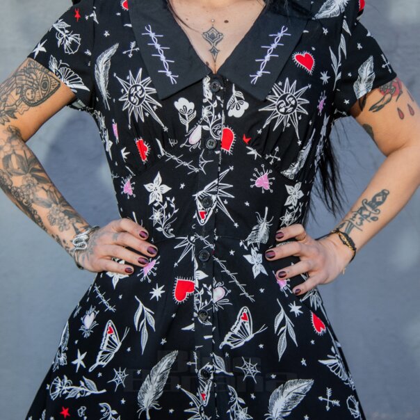 Hell Bunny Leah Mini Dress (Black) | Alternative Mini Dresses