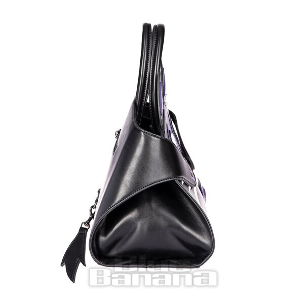 Banned Mystic Cat Alternative Handbag (Black/Purple) | Alternative Accessories