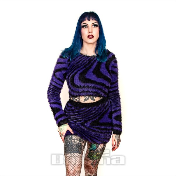 Banned Daphne Skirt (Black/Purple) | Blue Banana