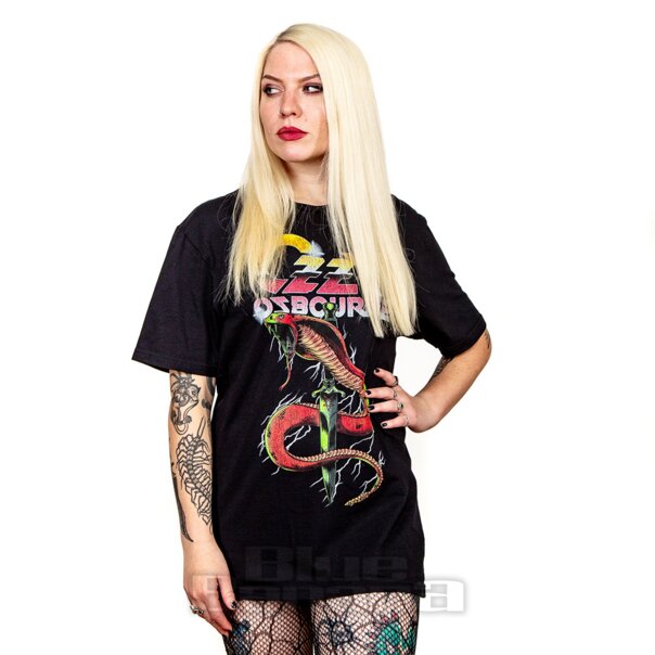 T-shirt vintage serpent Ozzy Osbourne (noir) | Blue Banana
