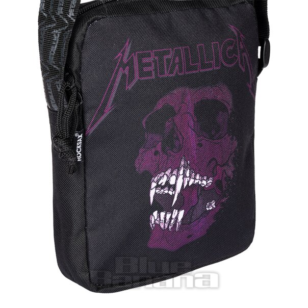 Official Metallica Pushhead Crossbody Tasche (Schwarz/Lila) | Blue Banana